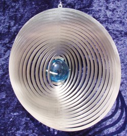 Windspiel Rund \"Kugel 40\", 210 mm, hellblau