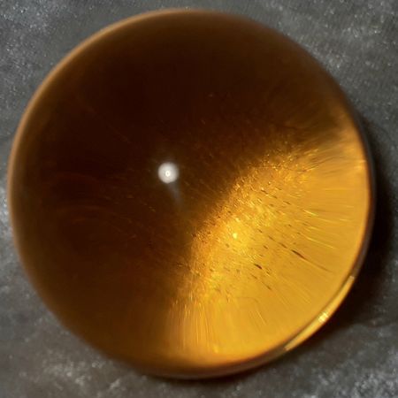 Kristallglaskugel  ca. 70 mm, gelb