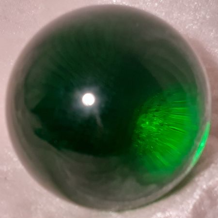 Kristallglaskugel  ca. 70 mm, grn